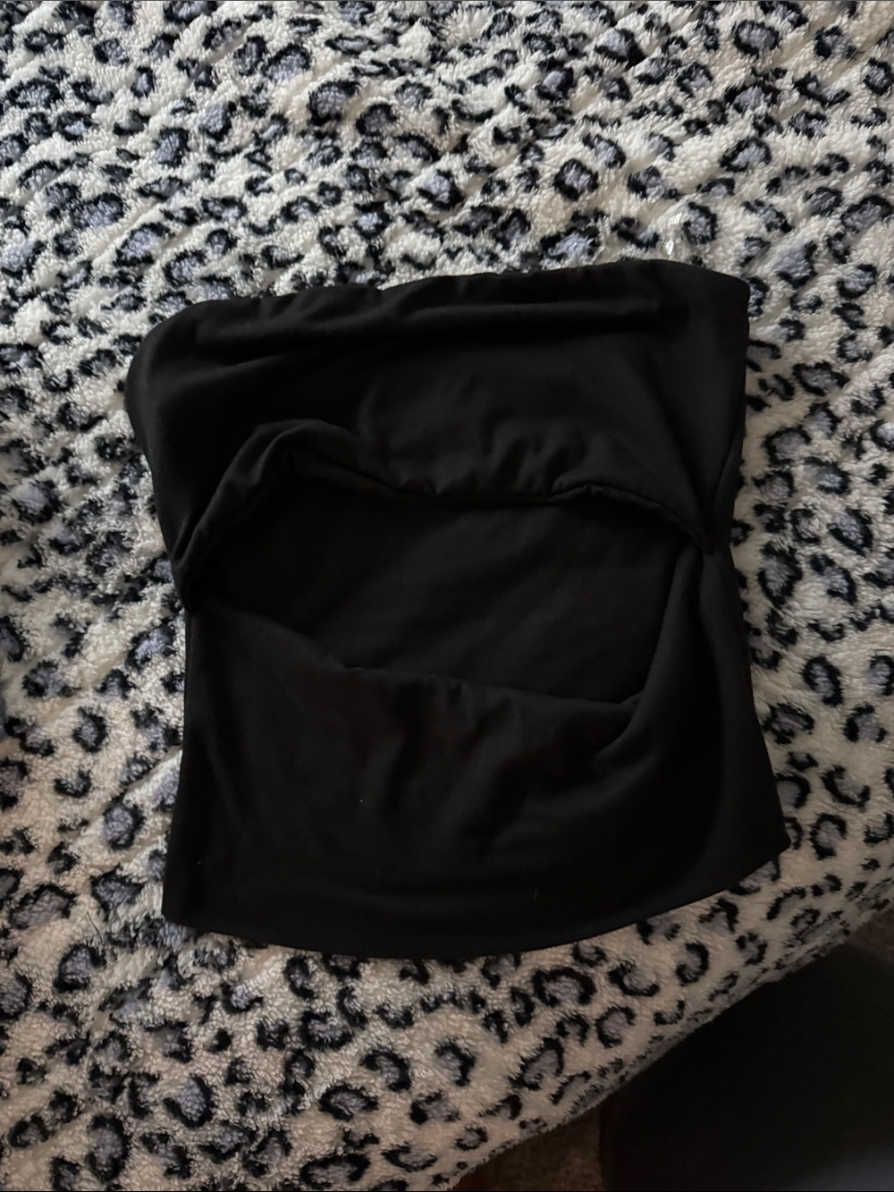 Windsor Black Strapless Crop Top